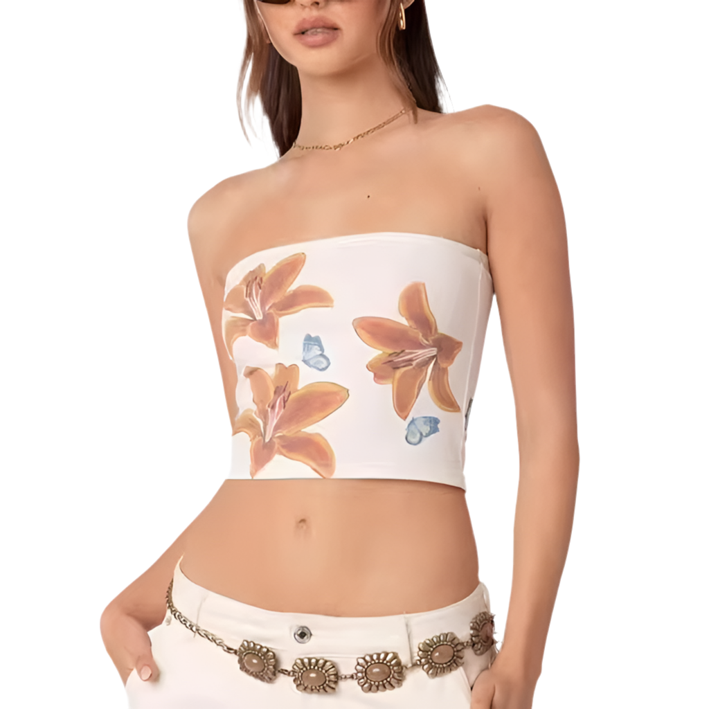 Flower tube top