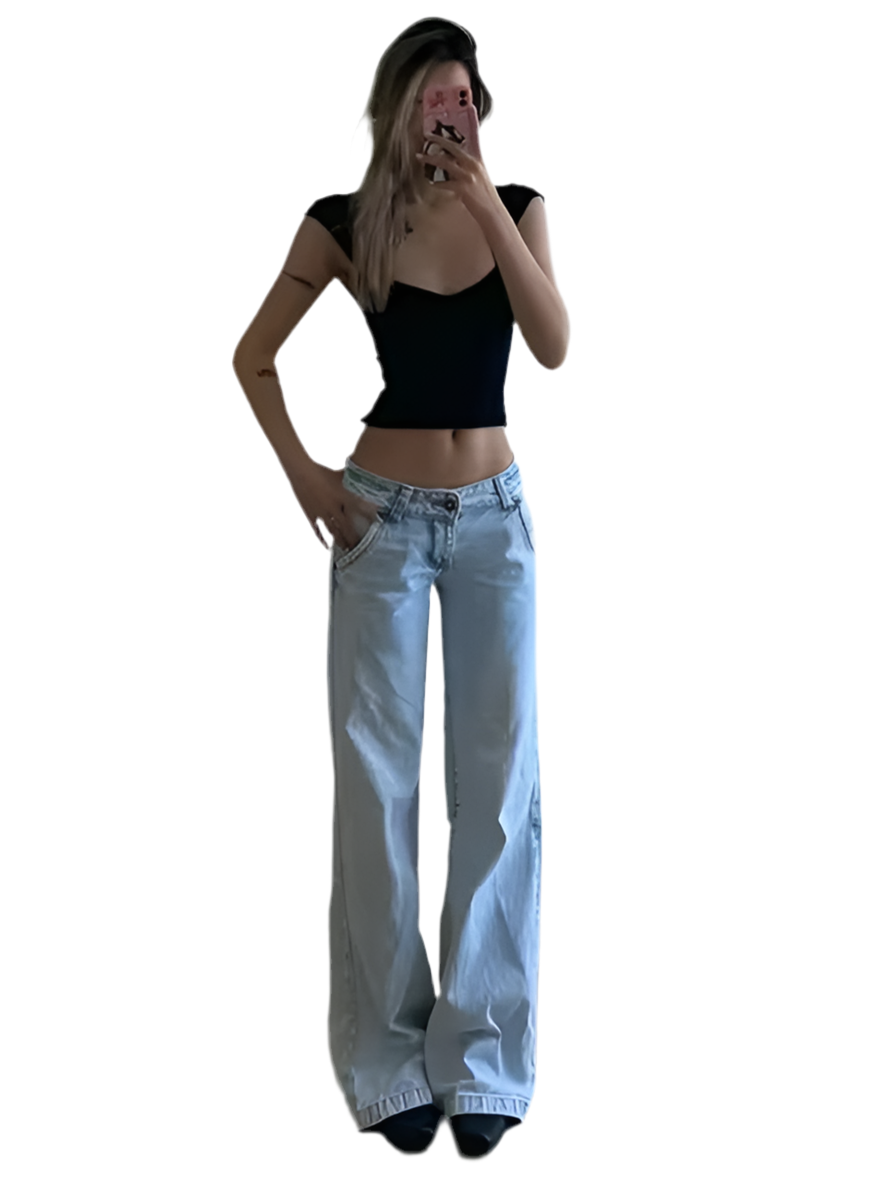 Low waist flare jeans