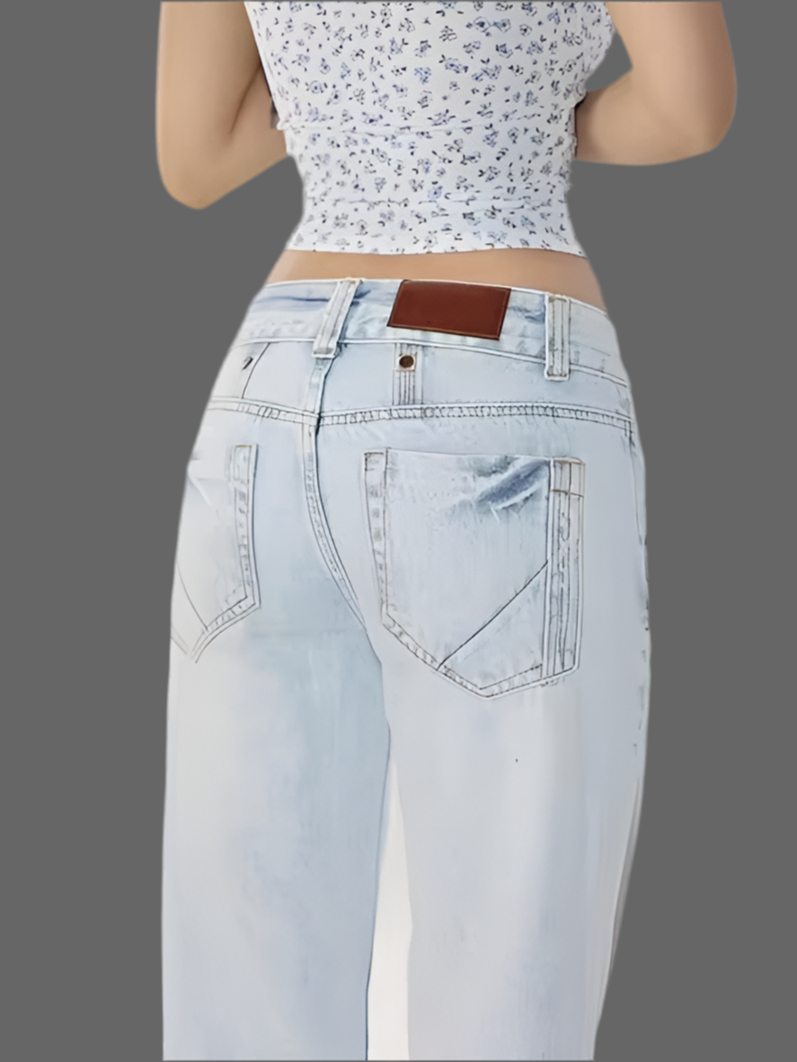 Low waist flare jeans