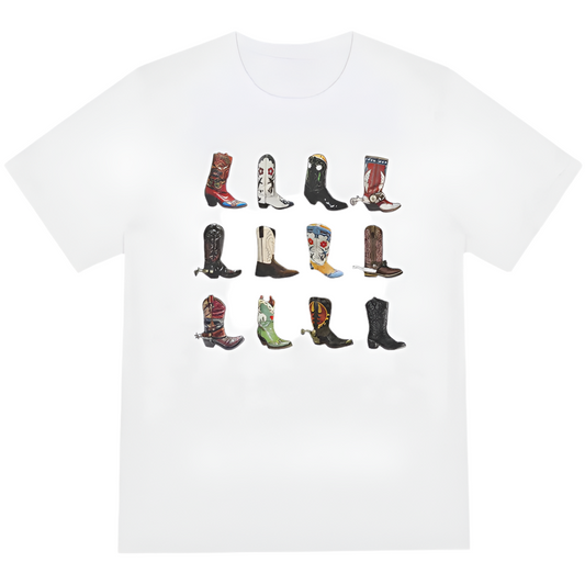 Boot western t shirt 